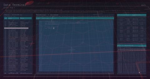 Digital data processing interface with coding and graphical elements