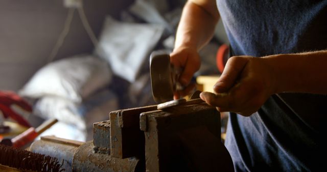 Close-up Blacksmith Forging Metal with Hammer and Anvil - Download Free Stock Images Pikwizard.com