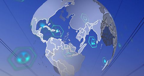 digital globe representing global connectivity and modern technology - Download Free Stock Images Pikwizard.com