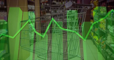 Rising Retail Trends – Shopping Cart and Data Analysis Overlay - Download Free Stock Images Pikwizard.com