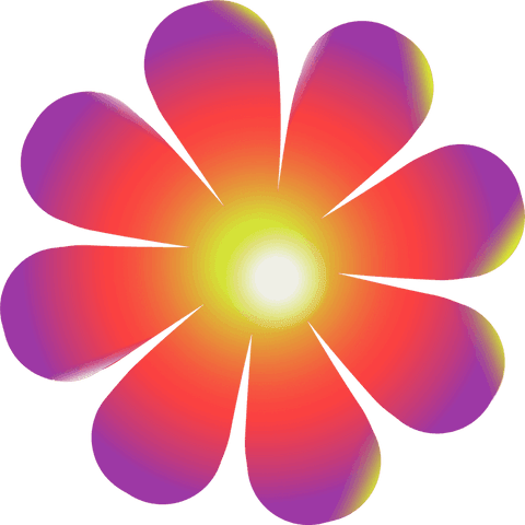 vibrant radial flower with gradient colors on transparent background - Download Free Stock Videos Pikwizard.com
