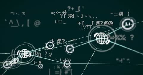 Abstract Digital Networking Concept with Symbols