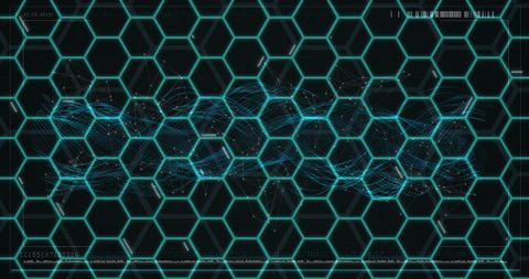 futuristic hexagonal grid with digital wave pattern - Download Free Stock Images Pikwizard.com