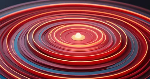 Futuristic Concentric Rings Motion Pattern with Pulsing Glow
