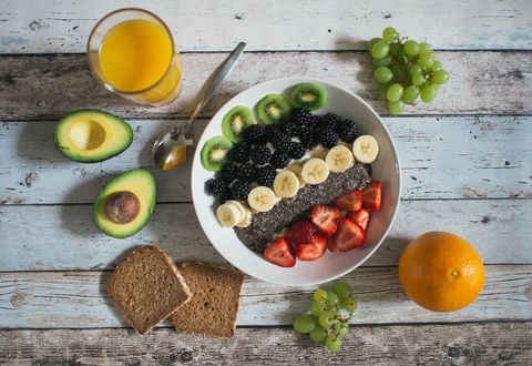 Healthy Breakfast Bowl with Fresh Fruits and Seeds