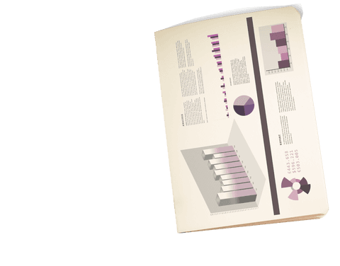 close-up transparent notebook with colorful graphs and charts - Download Free Stock Videos Pikwizard.com