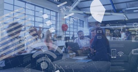 Modern Business Team Analyzing Data in Open Office