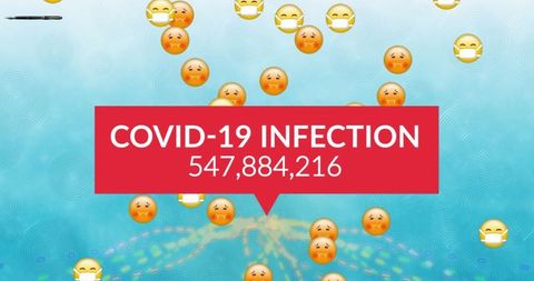 digital representation of covid-19 infection data with emojis - Download Free Stock Images Pikwizard.com