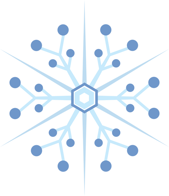 Blue Digital Snowflake Illustration on Transparent Background - Download Free Stock Videos Pikwizard.com