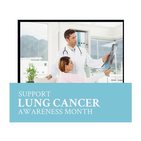 doctor examining lung x-ray for cancer awareness campaign - Download Free Stock Templates Pikwizard.com