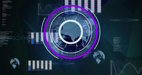 Futuristic Digital Interface Showing Global Data Networks - Download Free Stock Images Pikwizard.com
