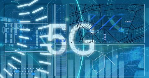 Futuristic Digital Interface and Data Processing Visualization - Download Free Stock Images Pikwizard.com