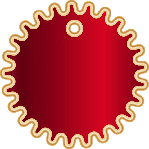 Red Sun Cog Pendant on Transparent Background for Design Projects - Download Free Stock Videos Pikwizard.com