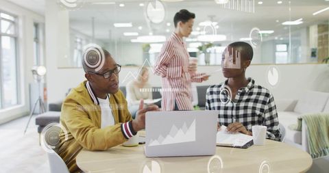 Diverse Colleagues Analyzing Data in Modern Office with Digital Diagrams - Download Free Stock Images Pikwizard.com