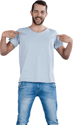 Smiling Male Model in Blue Shirt Standing Transparent Background - Download Free Stock Videos Pikwizard.com
