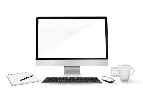 digital computer with blank screen on transparent background - Download Free Stock Videos Pikwizard.com