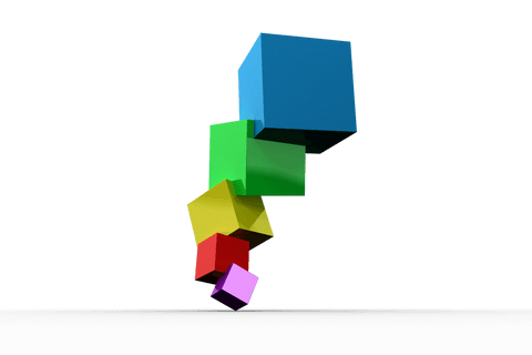 transparent stack of colorful 3d cubes inspired abstract geometry - Download Free Stock Videos Pikwizard.com