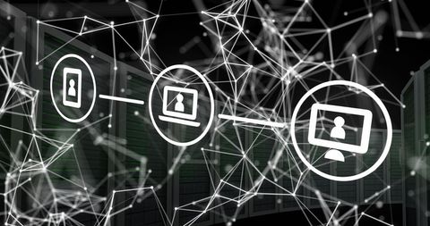 Digital Network Connections on Data Center Background - Download Free Stock Images Pikwizard.com