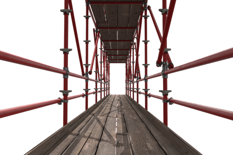 transparent view through scaffolding structure path - Download Free Stock Videos Pikwizard.com