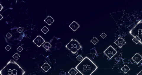 Futuristic 6G Digital Technology Network Animation