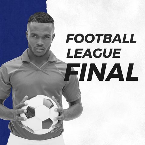 Confident Footballer with Text for League Final Event - Download Free Stock Templates Pikwizard.com