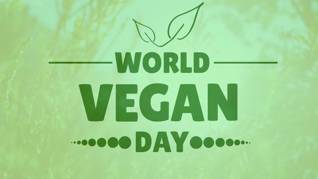 Ideal for promoting World Vegan Day, eco-friendly living, and healthy lifestyle awareness. Use this for marketing campaigns, social media posts, or posters related to vegan events or sustainable practices.