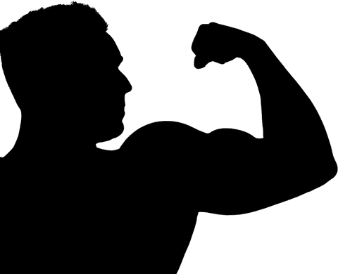 transparent silhouette of strong athlete flexing muscles - Download Free Stock Videos Pikwizard.com