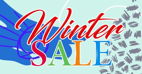 Colorful Winter Sale Advertisement for Promotional Purposes - Download Free Stock Images Pikwizard.com