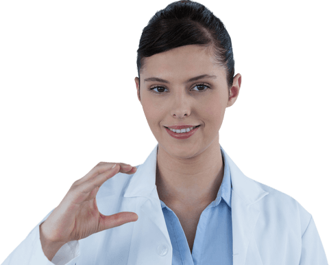 Smiling Female Doctor Gesturing with Transparent Background - Download Free Stock Videos Pikwizard.com