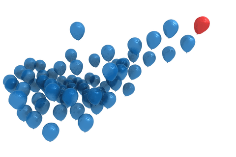transparent background blue and red balloons isolated vector - Download Free Stock Videos Pikwizard.com