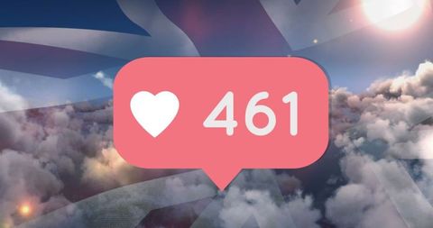 Digital Heart 461 with Cloudy Sky Background Symbolizing Online Growth - Download Free Stock Images Pikwizard.com