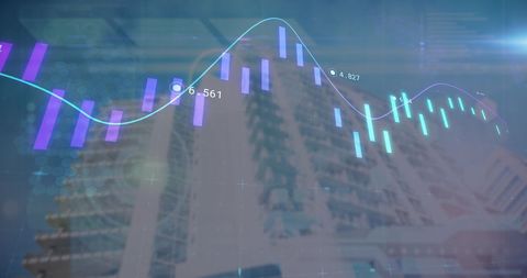 Digital Data Analytic Overlay on Urban Architecture - Download Free Stock Images Pikwizard.com