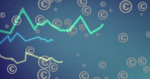 Currency Data Science Visualization with Euro Symbols - Download Free Stock Images Pikwizard.com