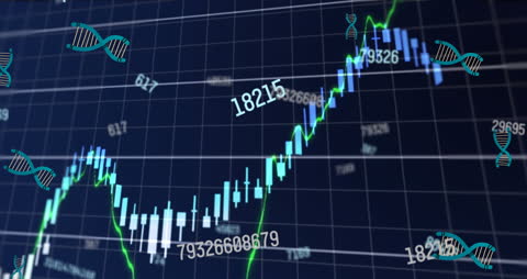 Digital Financial Growth and DNA Integration Concept