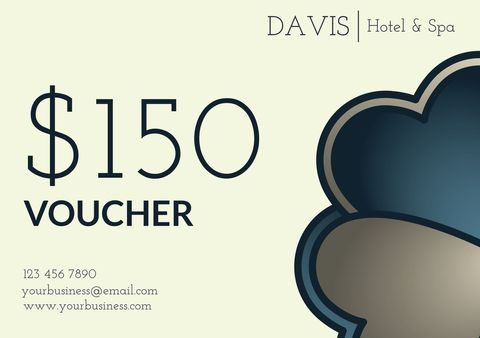 elegant hotel and spa voucher design - Download Free Stock Templates Pikwizard.com