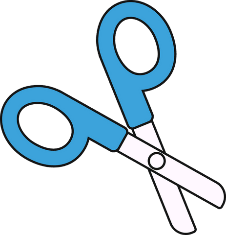 Minimalist Flat Scissors Icon with Blue Handles on Transparent Background - Download Free Stock Videos Pikwizard.com
