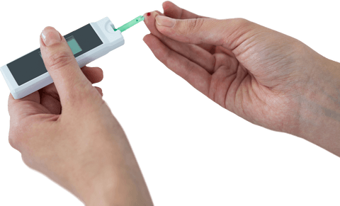 Transparent Hands Testing Blood Sugar with Glucometer - Download Free Stock Videos Pikwizard.com