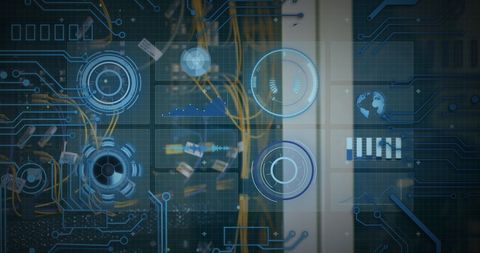 Global Digital Connections Interface with Futuristic Icons - Download Free Stock Images Pikwizard.com