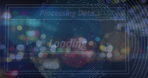 futuristic data network overlay with blurred cityscape - Download Free Stock Images Pikwizard.com