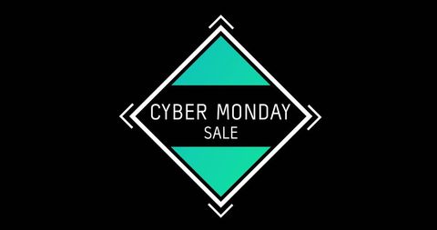 Cyber Monday Sale Modern Geometric Design Banner