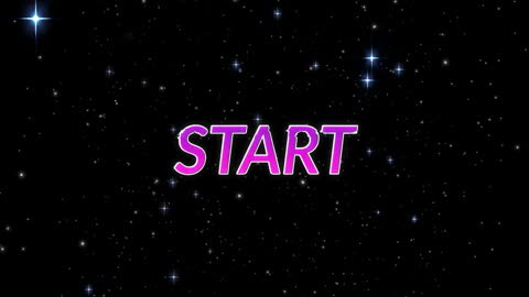 Retro Game Start Screen with Starry Background