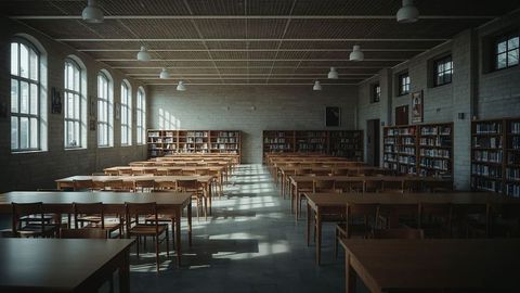 Historic Library Reading Room with Timeless Architectural Design