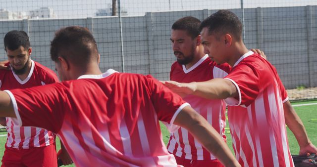 Male Soccer Players in Team Uniform Warming Up Before Game - Download Free Stock Images Pikwizard.com