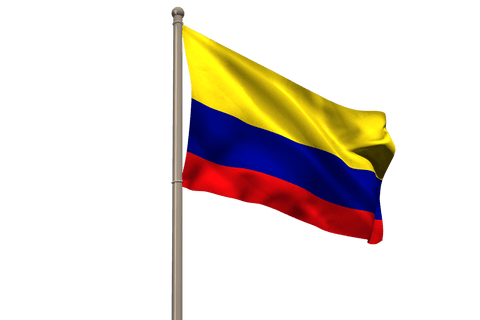 Vibrant venezuela flag on pole transparent png illustration