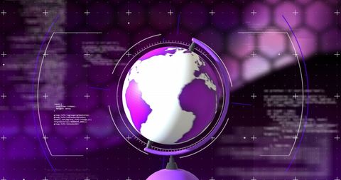 Digital Transformation with Virtual Globe and Data Interface - Download Free Stock Images Pikwizard.com