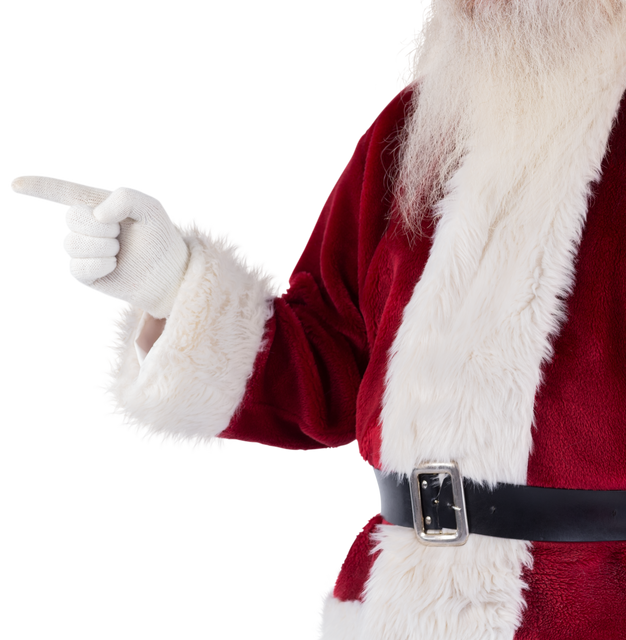 Santa Claus Hand Pointing Transparent Background - Download Free Stock Videos Pikwizard.com