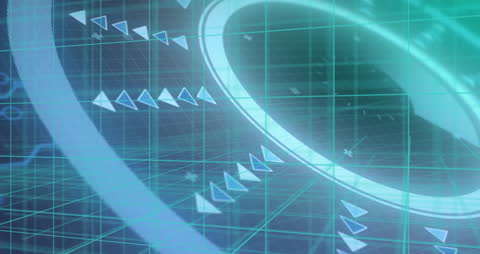 Abstract Digital Interface with Scanning Grid Effect