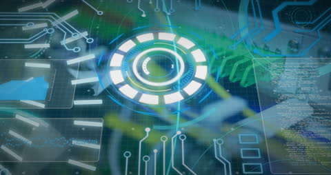 Futuristic Digital Interface and Technology Concept Illustration