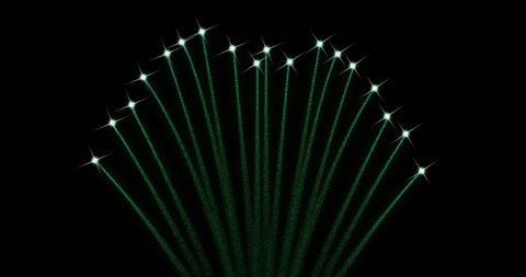 Green Fireworks Radiating Against Black Night Sky - Download Free Stock Images Pikwizard.com