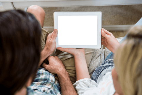 Transparent Digital Tablet Couple Cozy Moment - Download Free Stock Videos Pikwizard.com